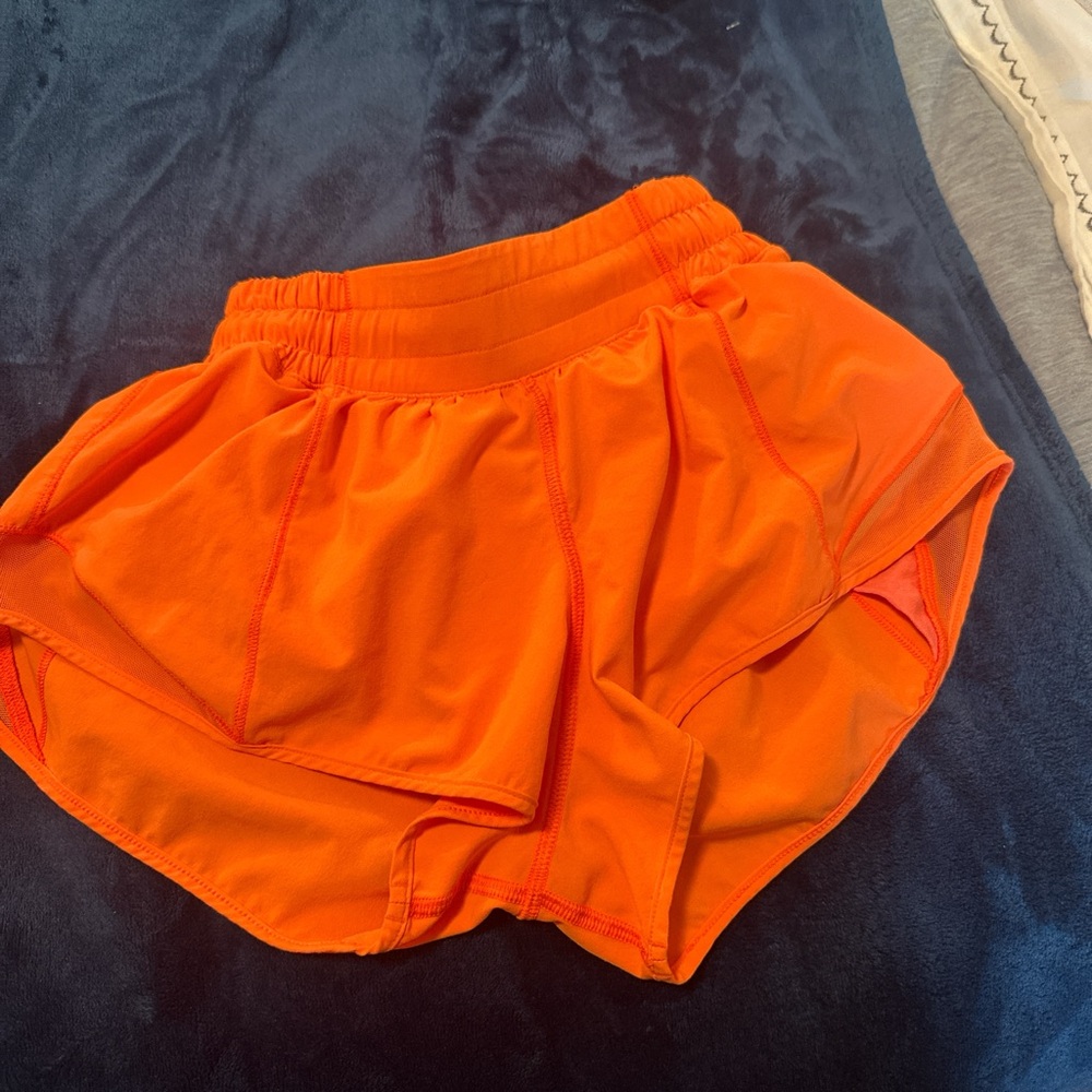 Lululemon Athletica Bright Orange Athletic Shorts
